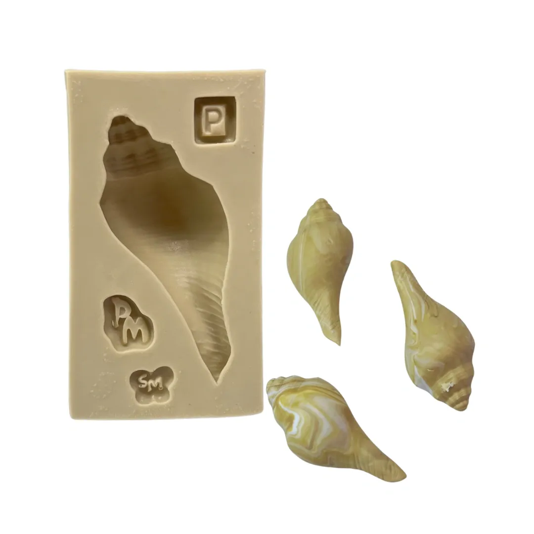 Molde de Silicone Concha Caracol do Mar P - Cód 2067
