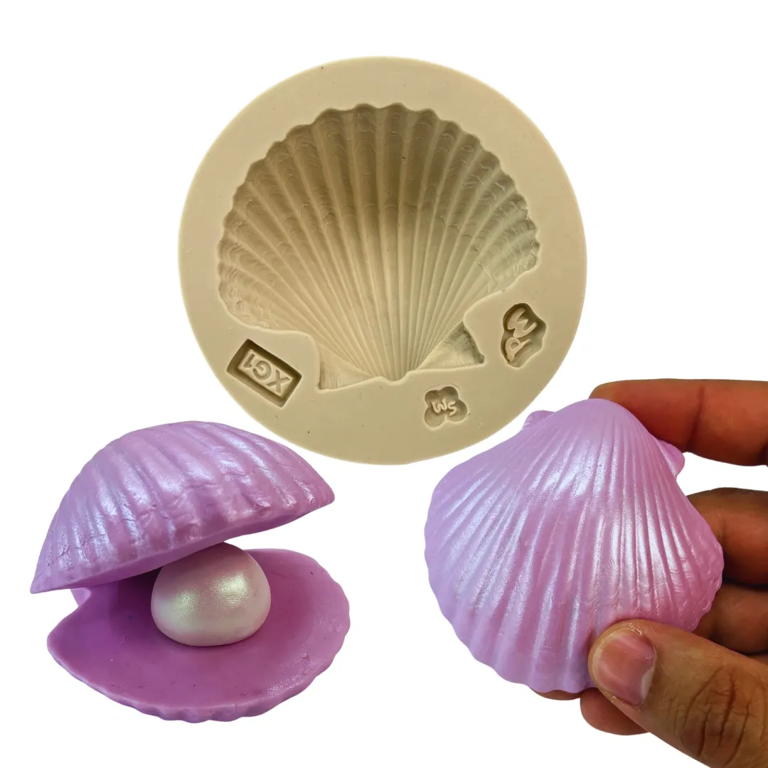 Molde de Silicone Conchas do Mar Realista XG1 - Cód 2065