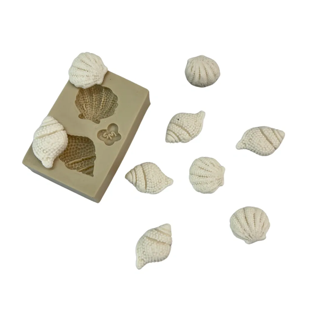 Molde de Silicone Conchinhas Pontinhos - Cód 2089