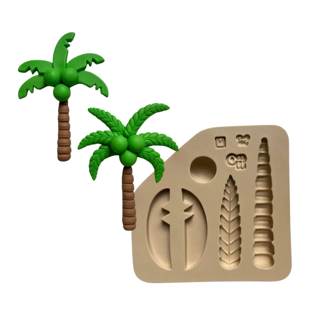 Molde de Silicone Coqueiro Tropical M - Cód 2096