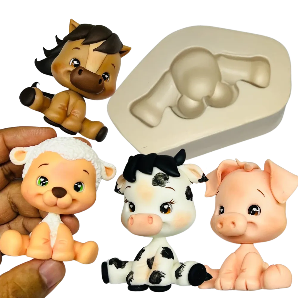 Molde de Silicone Corpinho de Bichinhos M
