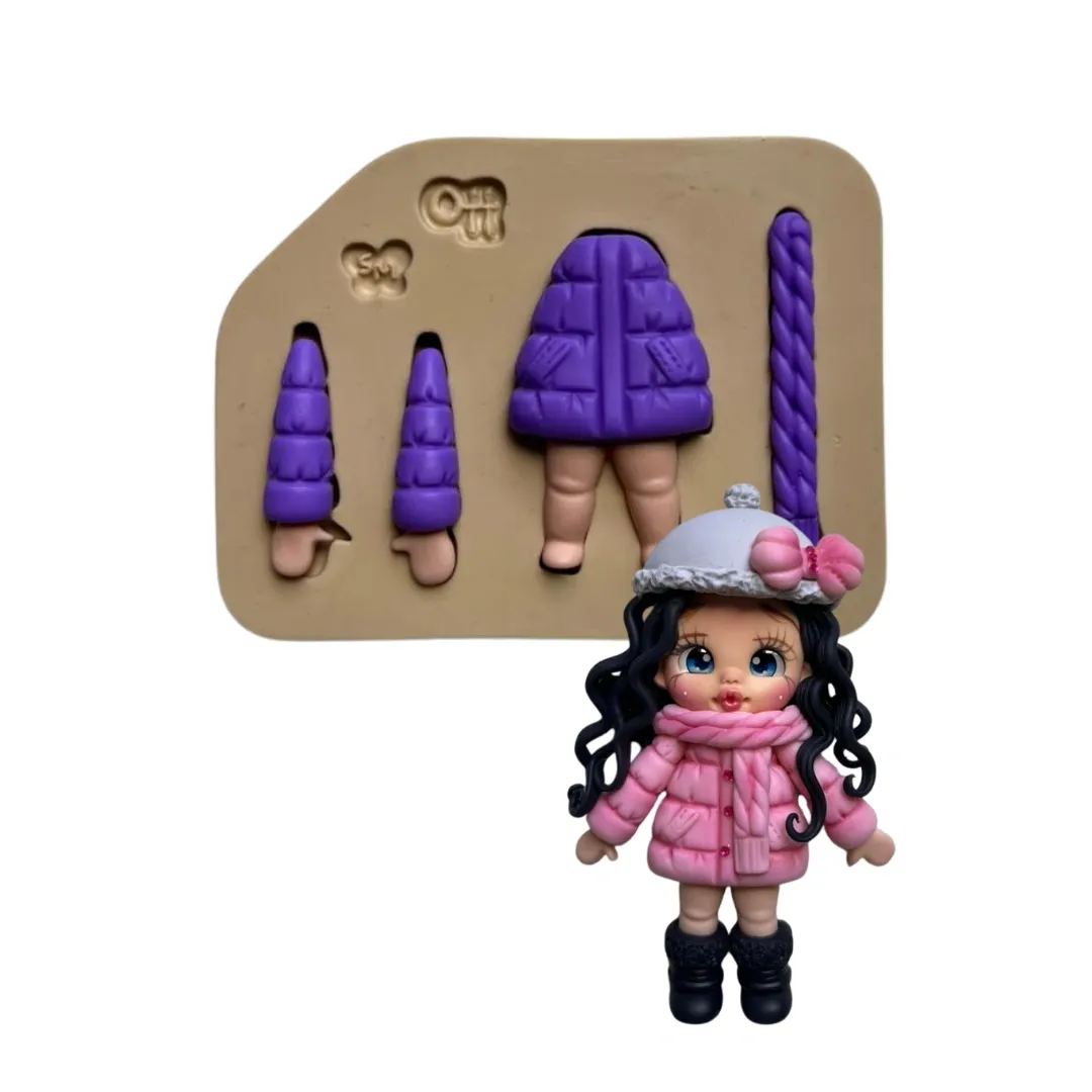 Molde de Silicone Corpinho Mini Encantos Inverno Puff - Cód 2113