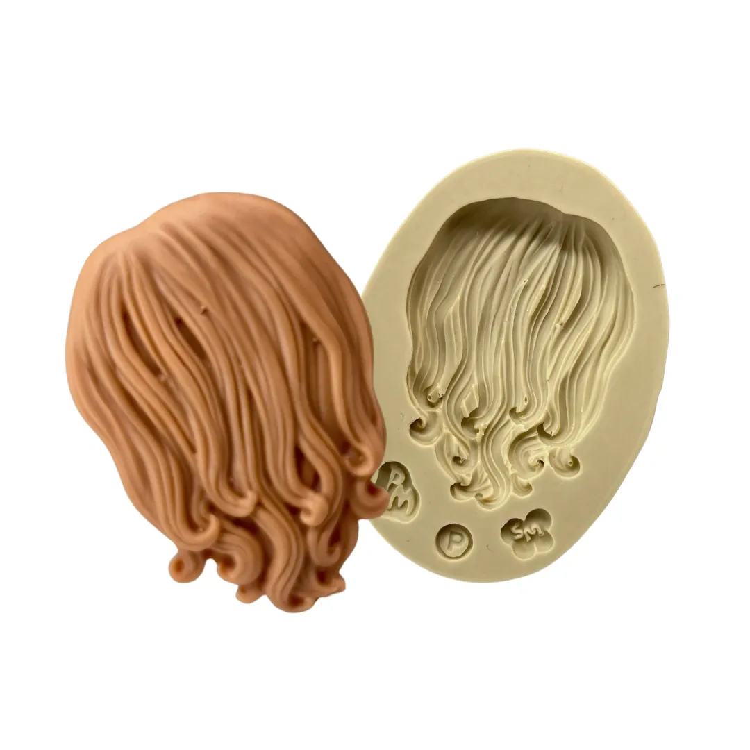 Molde de Silicone Fábrica de Bonecos - Cabelo P Cód 2050