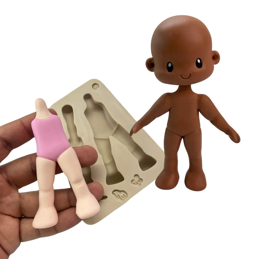 Molde de Silicone Fábrica de Bonecos - Corpinho G Cód 2045