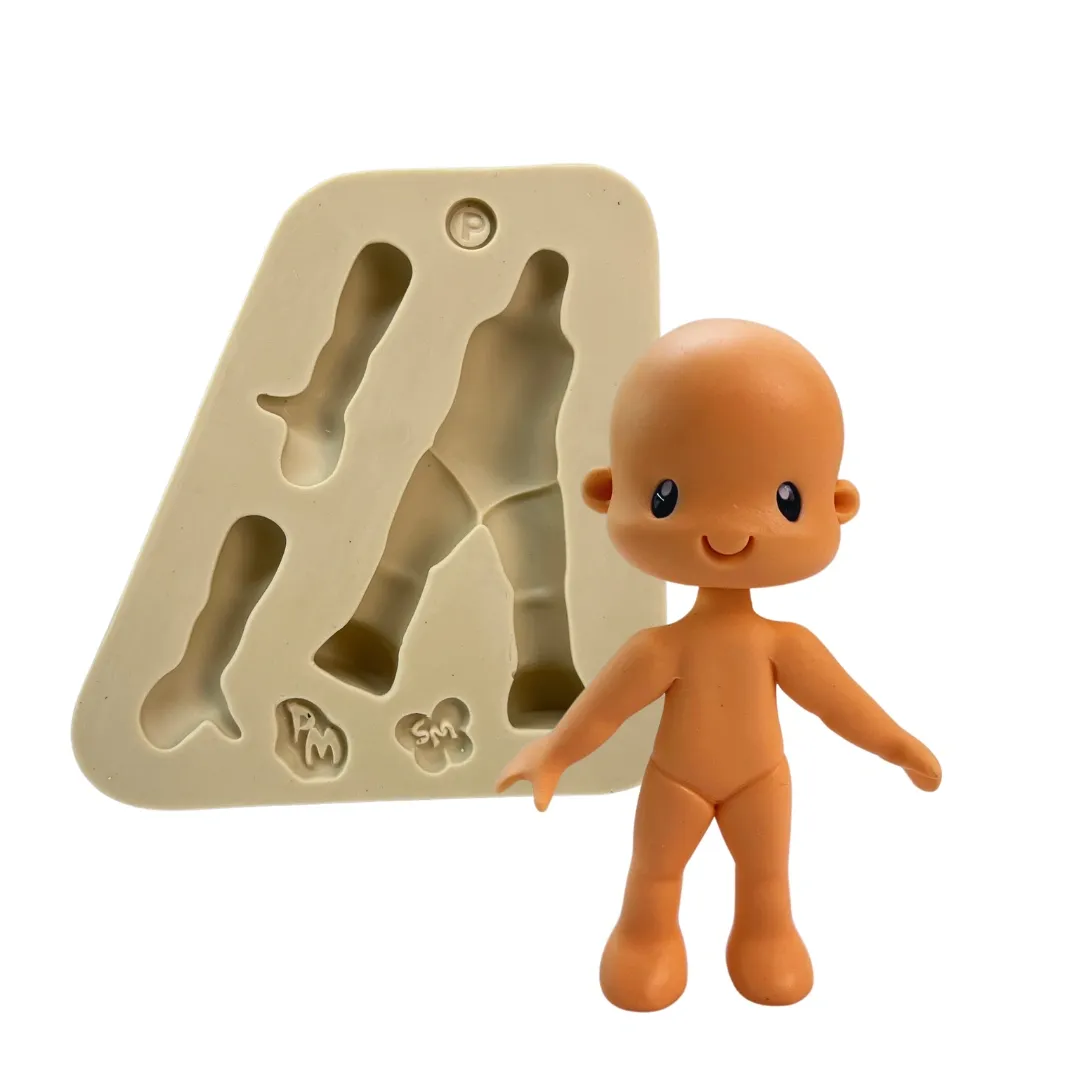 Molde de Silicone Fábrica de Bonecos - Corpinho P Cód 2043