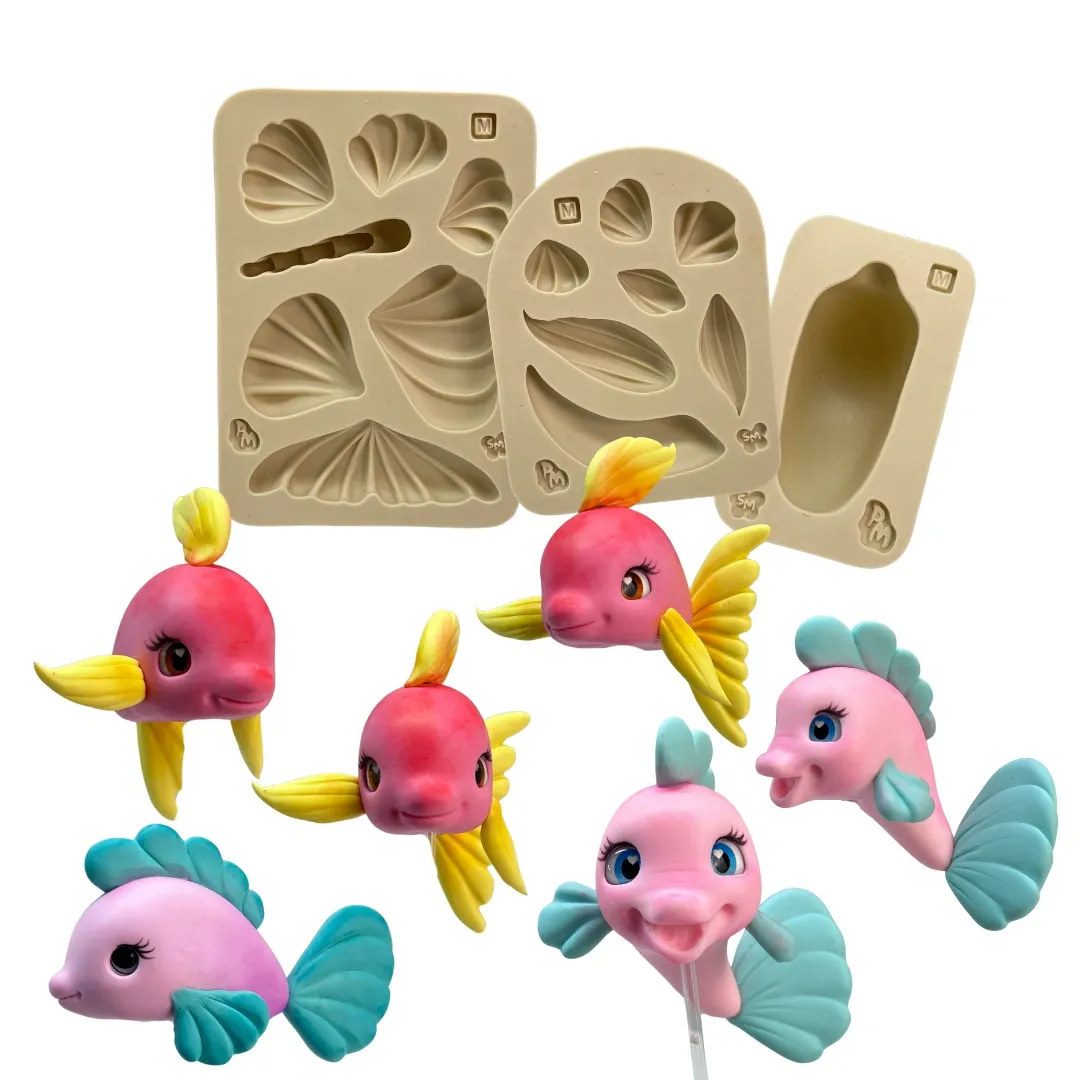Molde de Silicone Fábrica de Peixinhos M - cód 2088