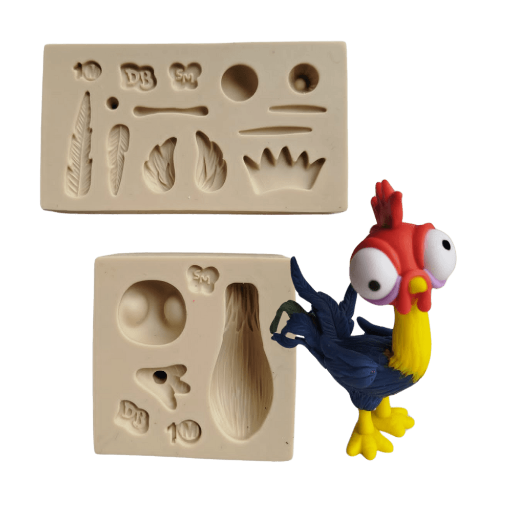 Molde de Silicone Galo da Ilha em Pé M1 - Cód 1683