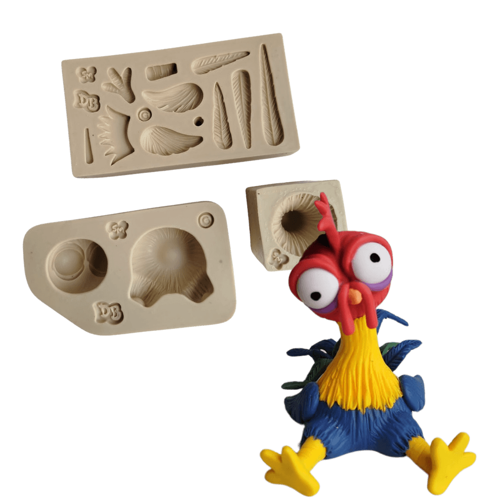 Molde de Silicone Galo da Ilha Sentado G - Cód 1681