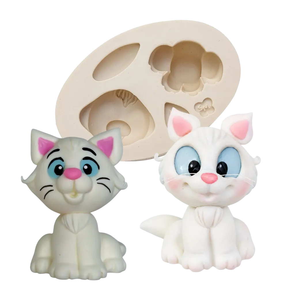 Molde de Silicone Gatinho da Turminha - cód 2277