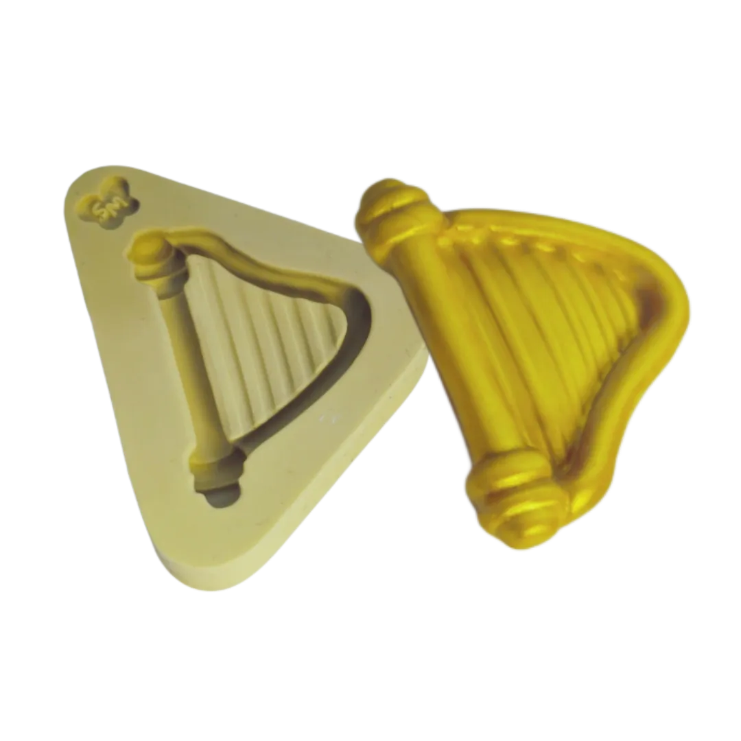 Molde de Silicone Instrumento Musical Paixão - Harpa - Cód 1209