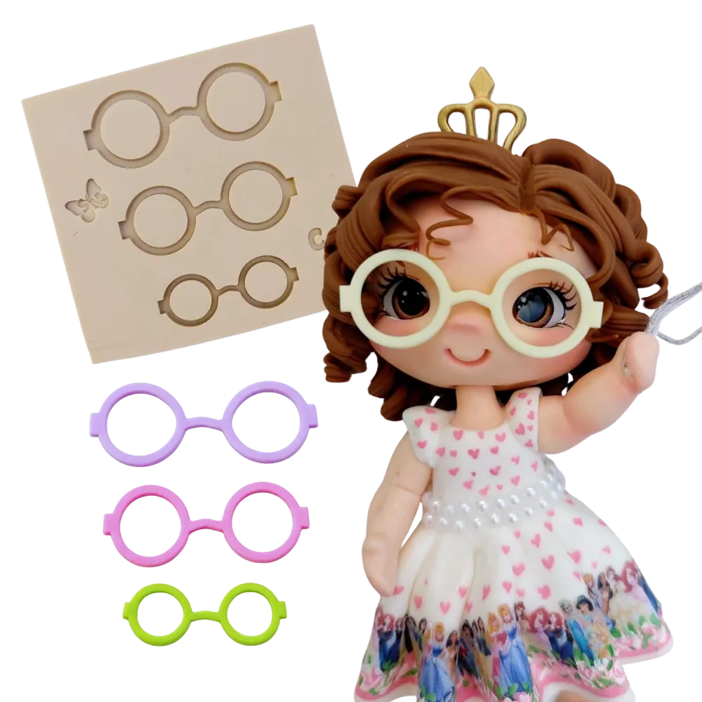 Molde de Silicone Kit Óculos Redondo - cód 2323