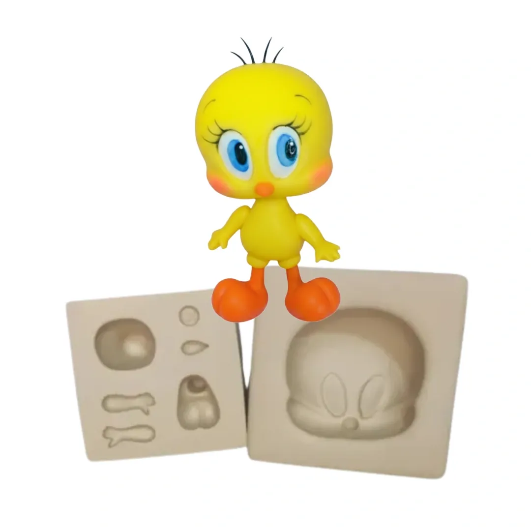 Molde de Silicone Mag Baby Passarinho Amarelinho Tunes - Cód 1970