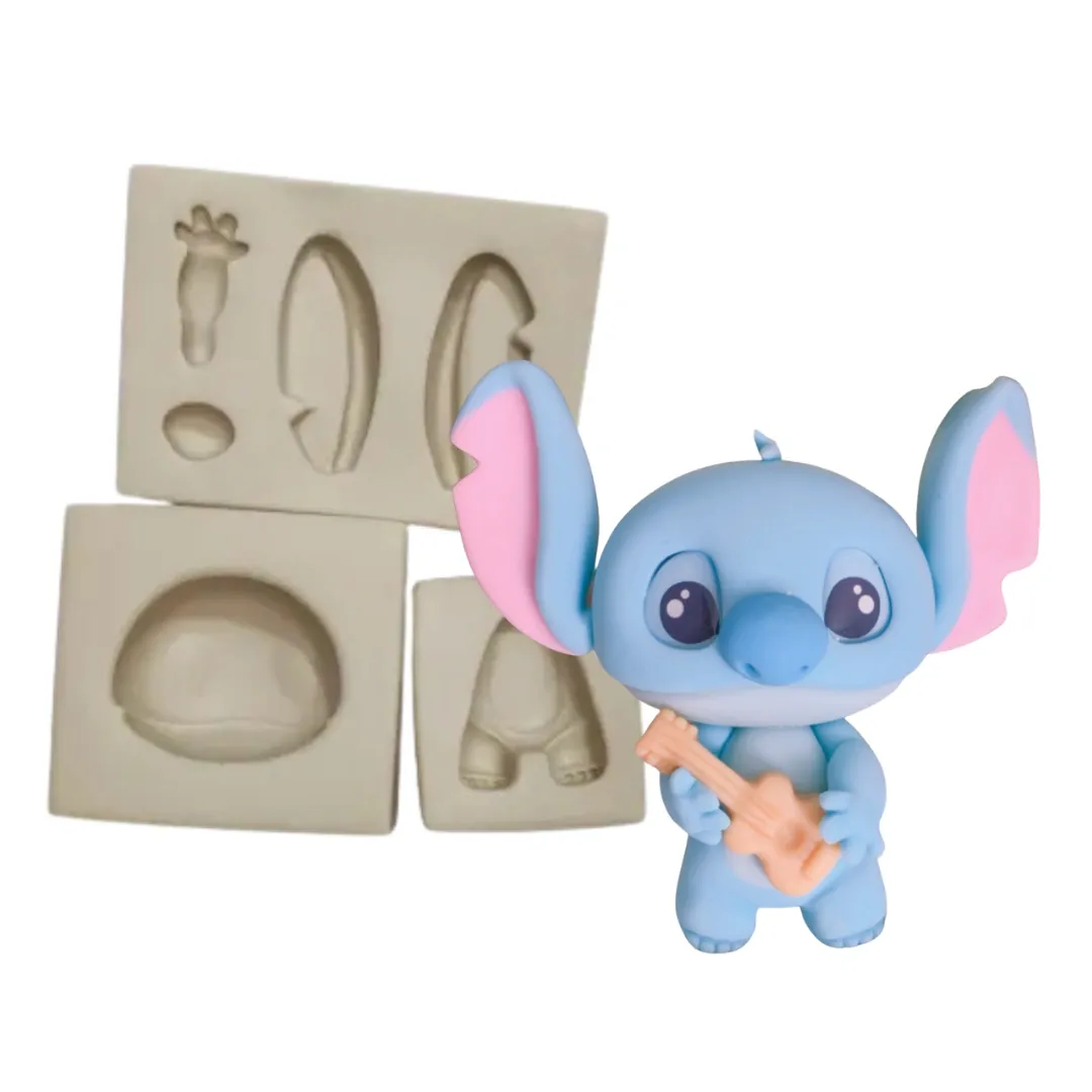 Molde de Silicone Mag Bichinho Azul M - cód 1933