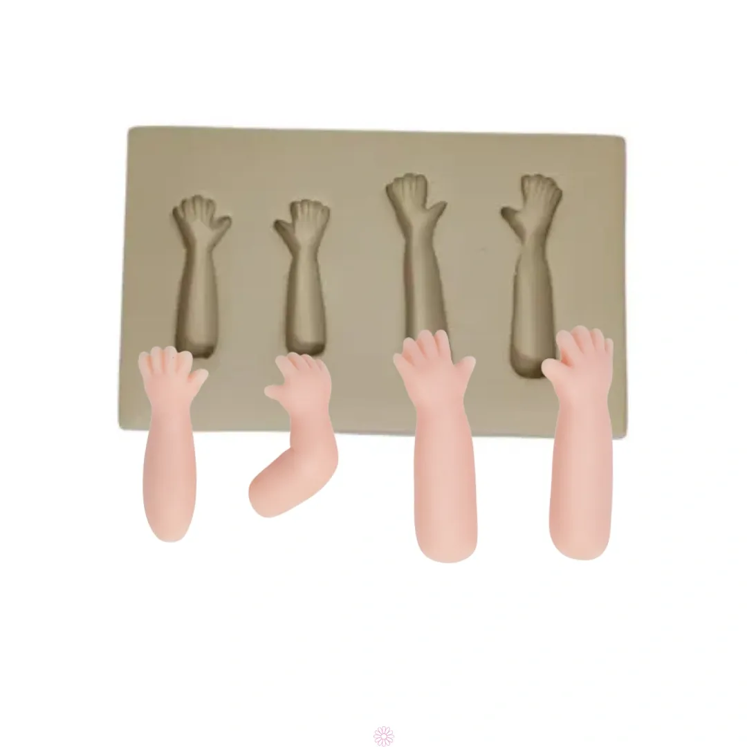 Molde de Silicone Mag Bracinhos com Dedinhos - cód 1857