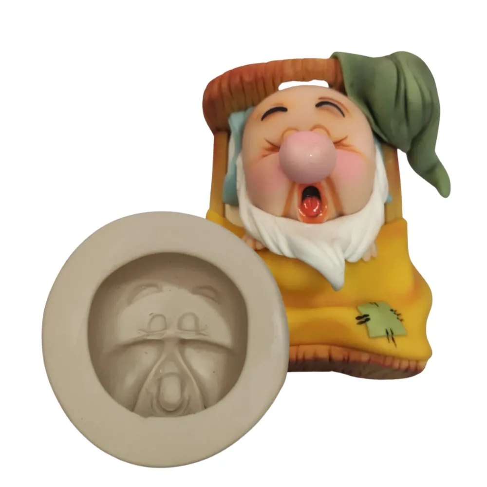 Molde de Silicone Mag Cabeça Soneca G - cód 1952
