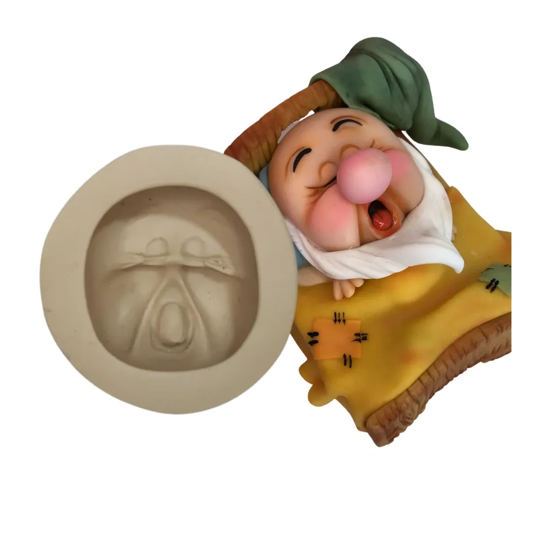 Molde de Silicone Mag Cabeça Soneca M - cód 1941