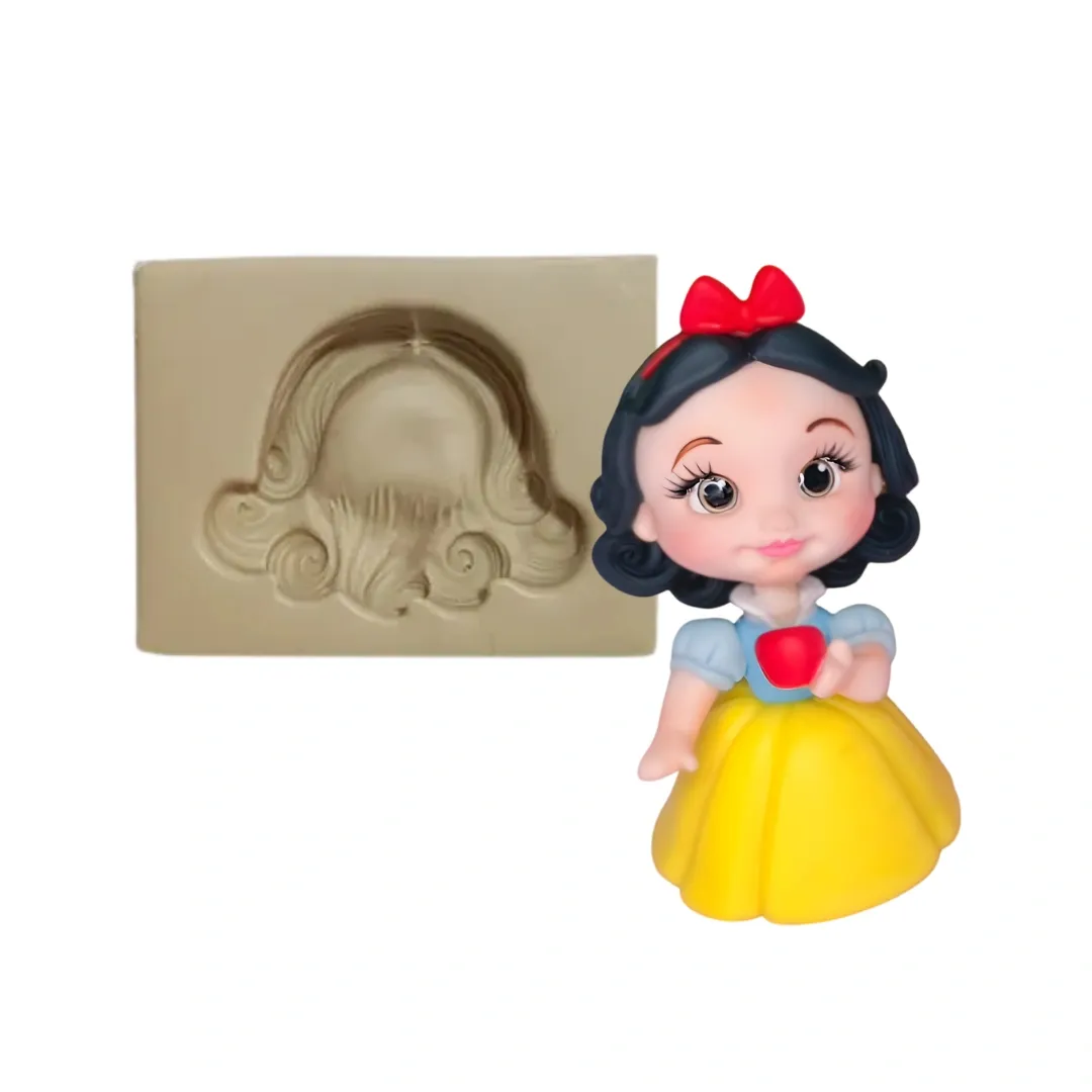 Molde de Silicone Mag Cabelinho de Princesa - cód 1865