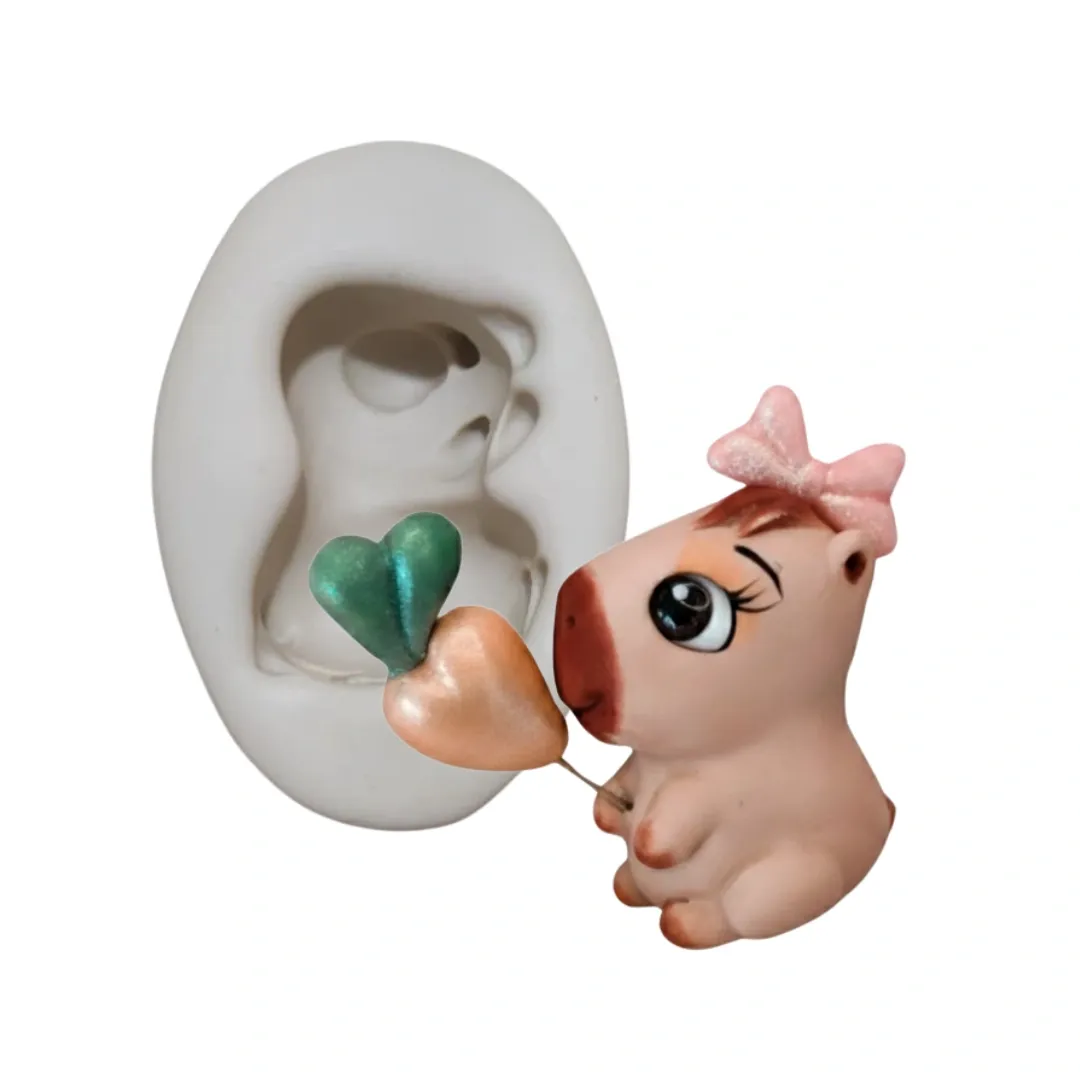 Molde de Silicone Mag Capivara Fofa - Cód 1974