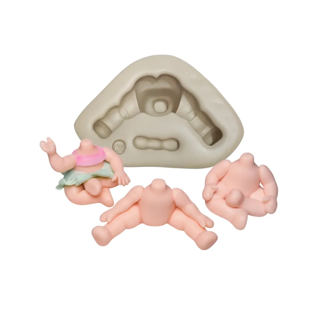 Molde de Silicone Mag Corpinho Sentado Bumbum M - cód 2143