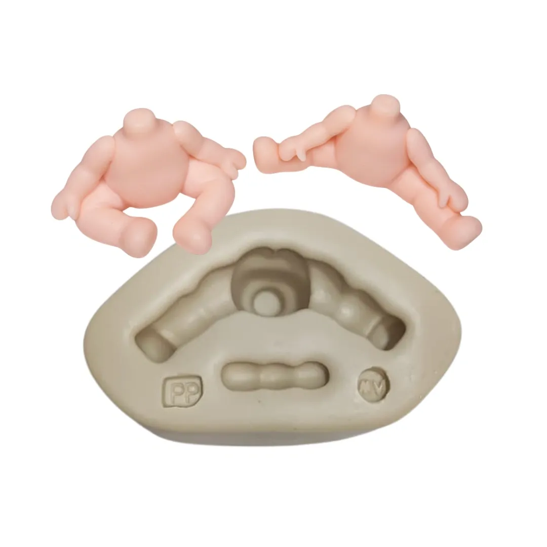 Molde de Silicone Mag Corpinho Sentado Bumbum PP - cód 2141
