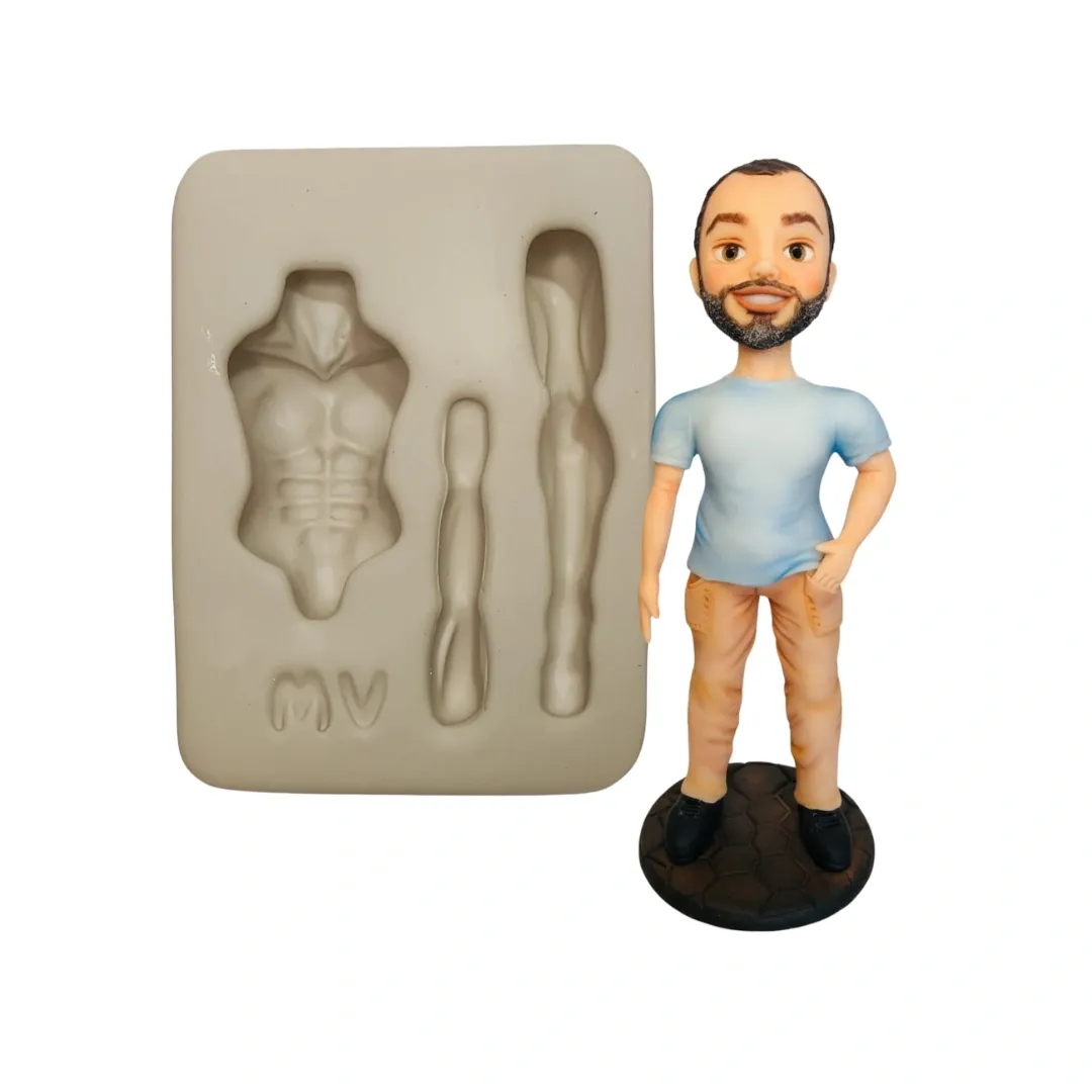 Molde de Silicone Mag Corpo Masculino Realista - cód 1848