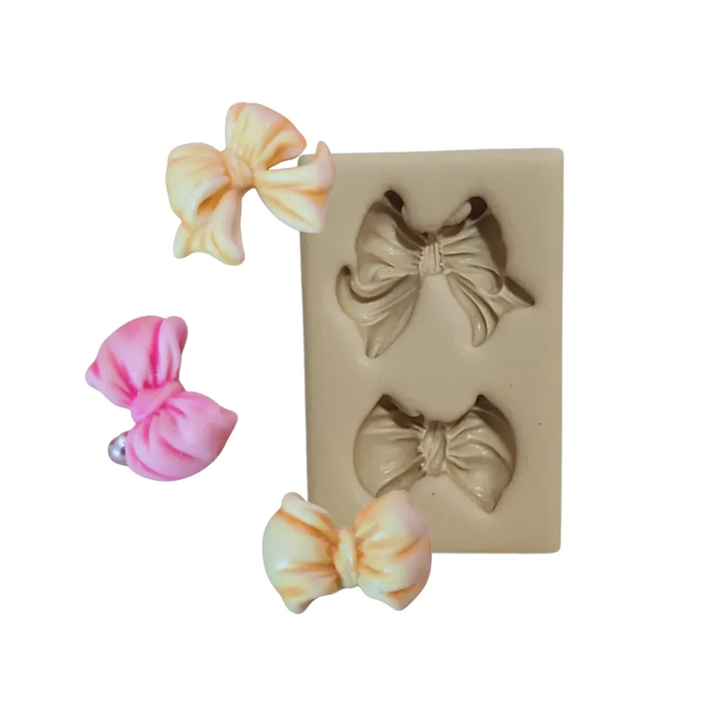 Molde de Silicone Mag Duplinha de Laços - cód 1907