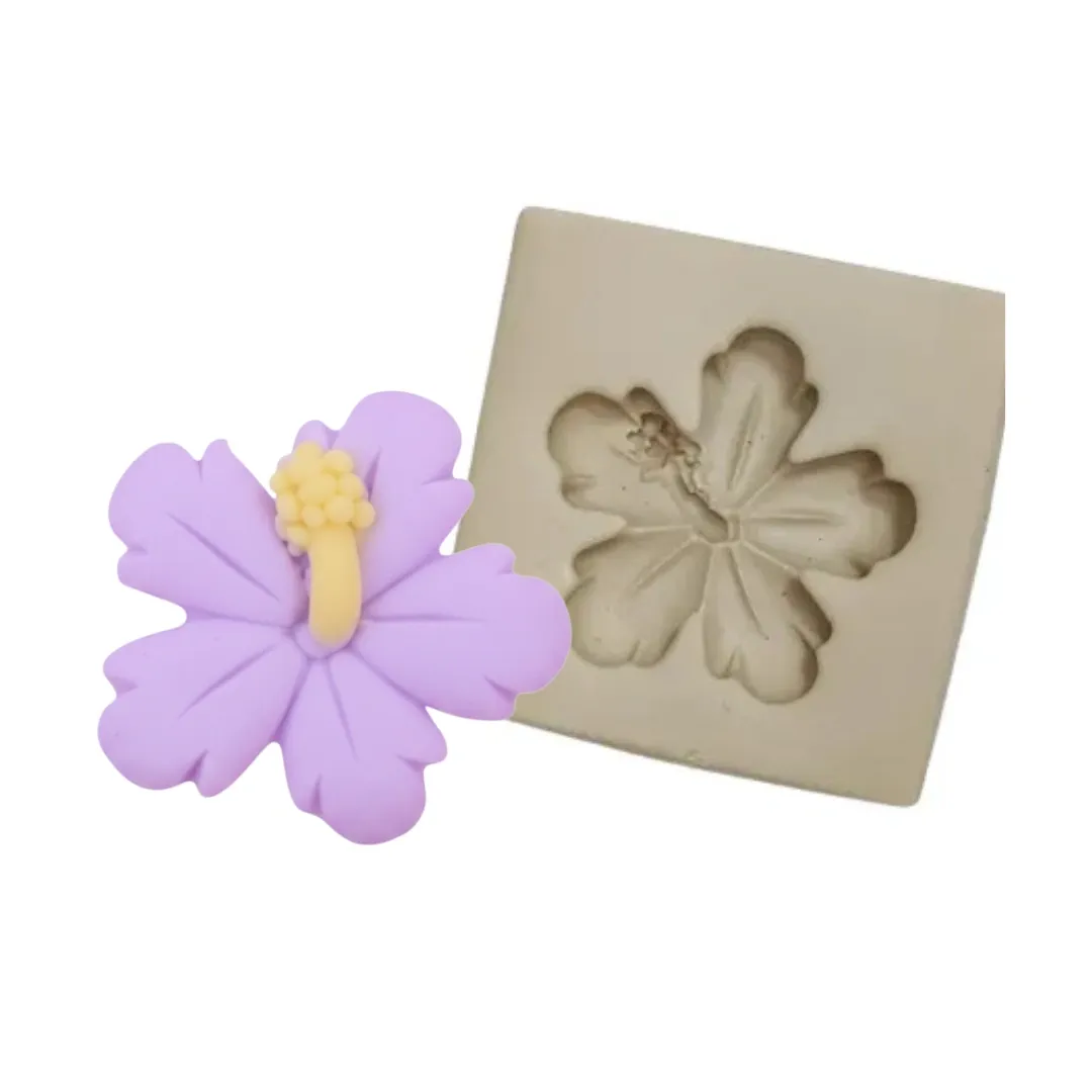 Molde de Silicone Mag Flor Hibisco - cód 1936