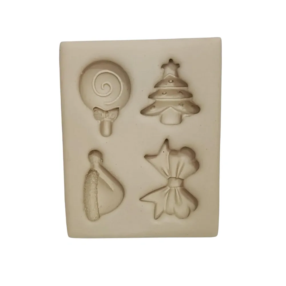 Molde de Silicone Mag Mini Apliques Enfeites Natal - cód 1929