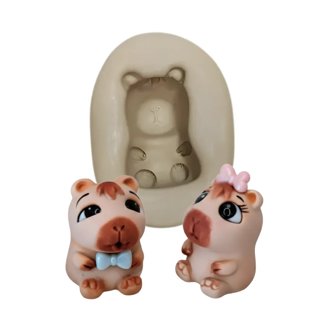 Molde de Silicone Mag Mini Capivara - Cód 1973