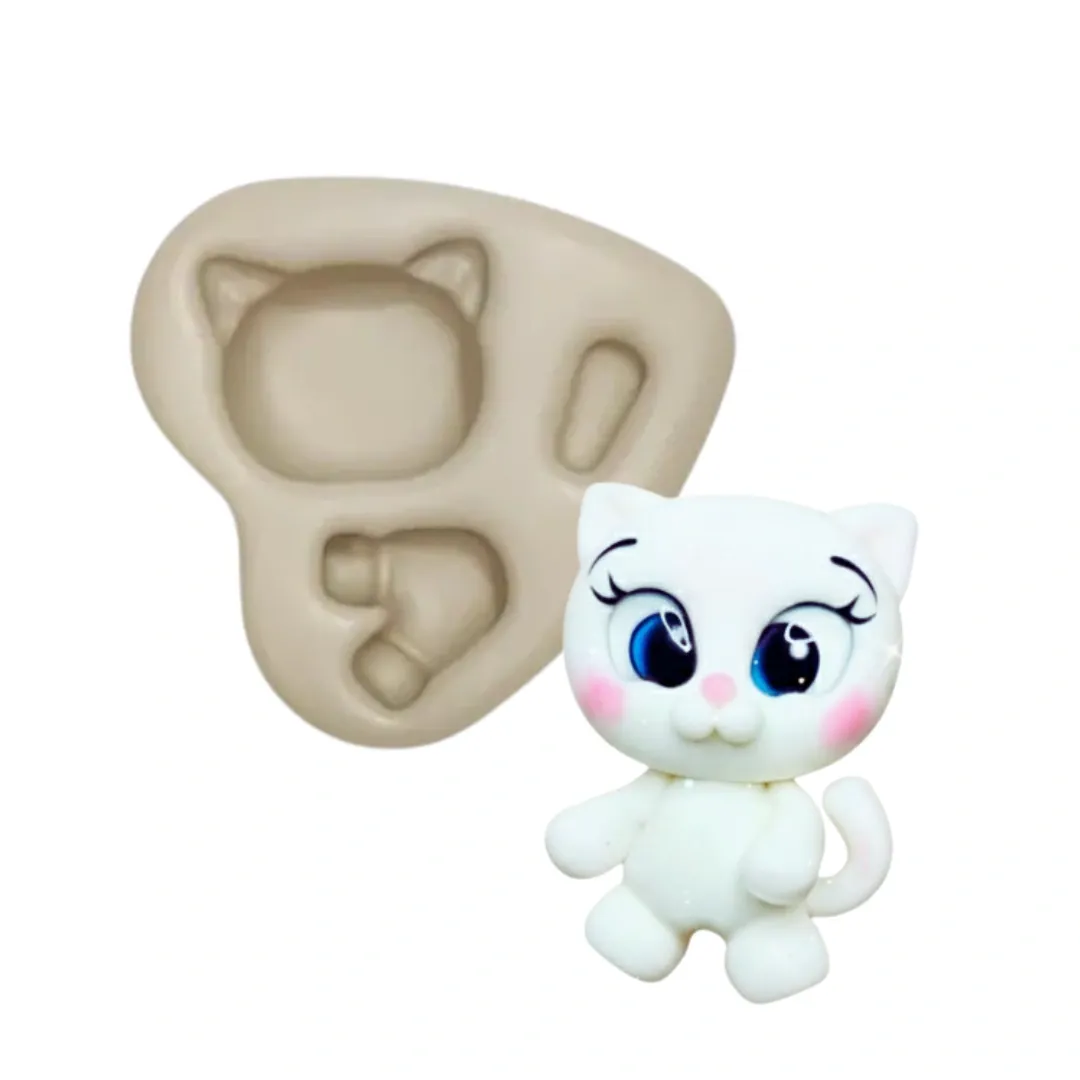Molde de Silicone Mag Mini Cat - cód 2136