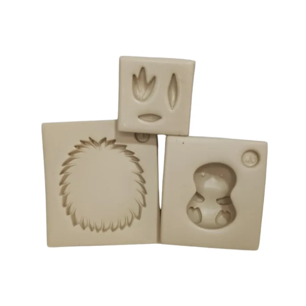 Molde de Silicone Mag Porco Espinho Bosque Aplique - cód 2001