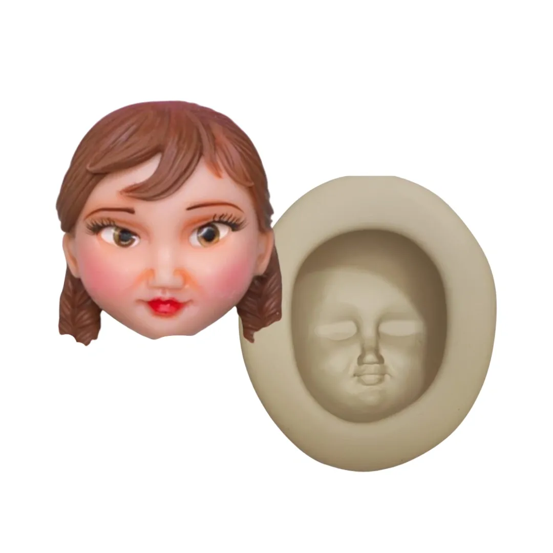 Molde de Silicone Mag Rosto Feminino  2- cód 1814