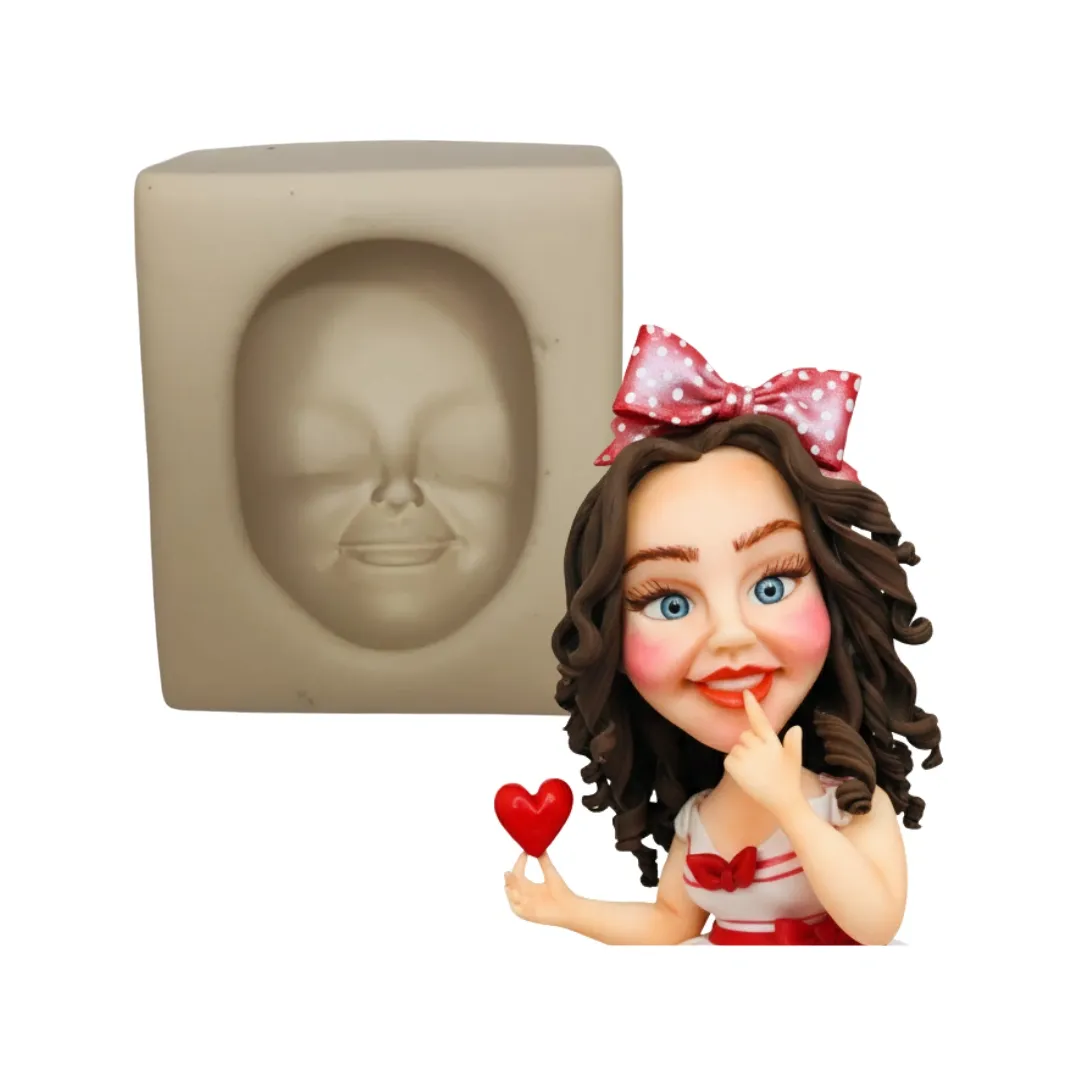 Molde de Silicone Mag Rosto Feminino - cód 1811
