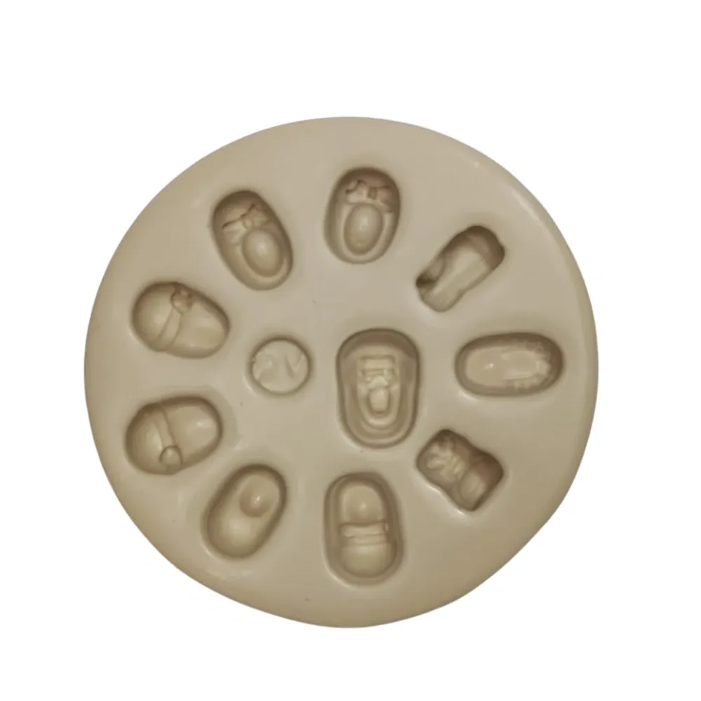 Molde de Silicone Mag Sapatinhos Apliques - cód 2004