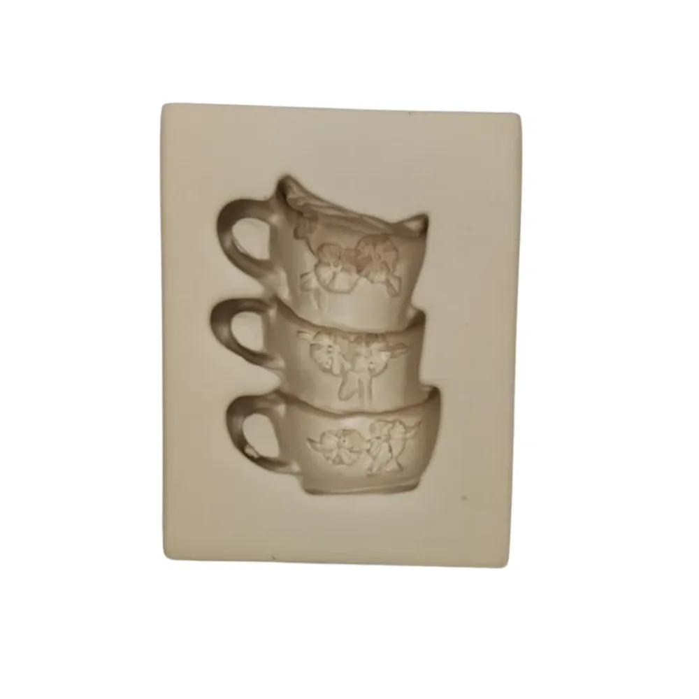 Molde de Silicone Mag trio de Xícaras Malucas - cód 1991