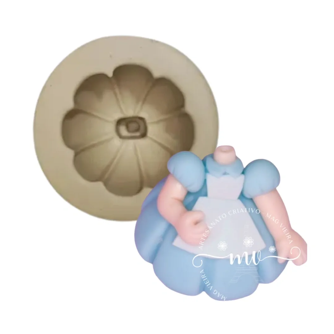 Molde de Silicone Mag Vestidinho P - cód 1853