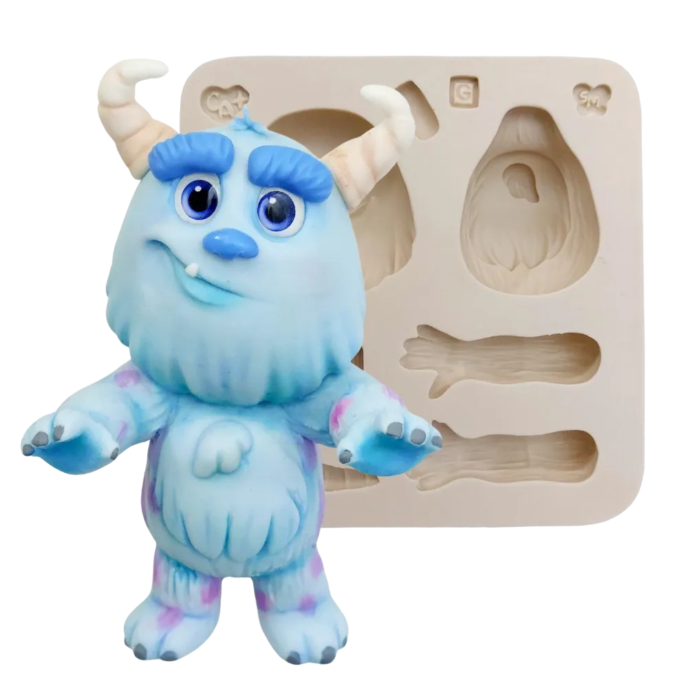 Molde de Silicone Monstro Azul G - cód 1764
