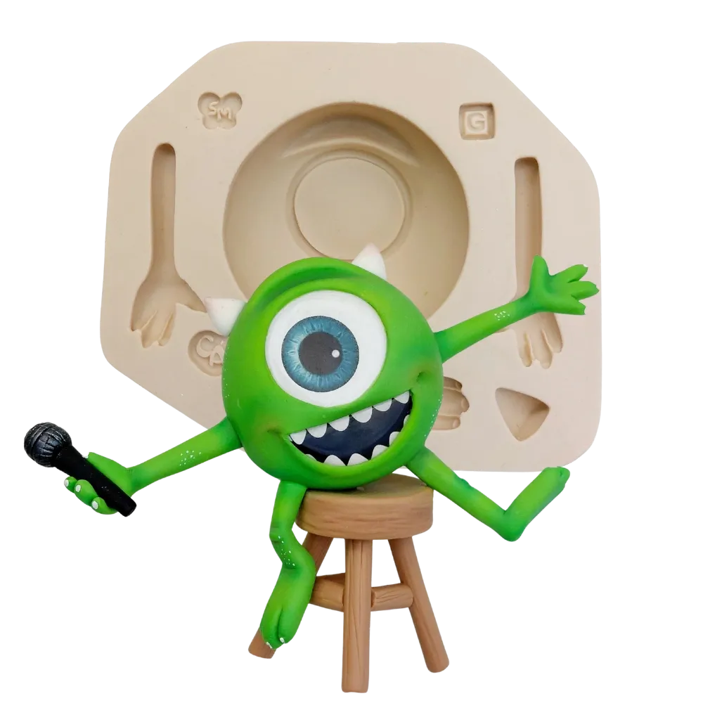 Molde de Silicone Monstro Verde G - cód 1761