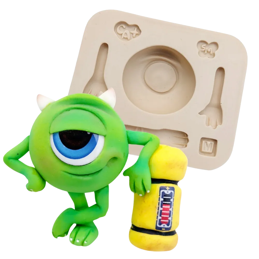 Molde de Silicone Monstro Verde M - cód 1760