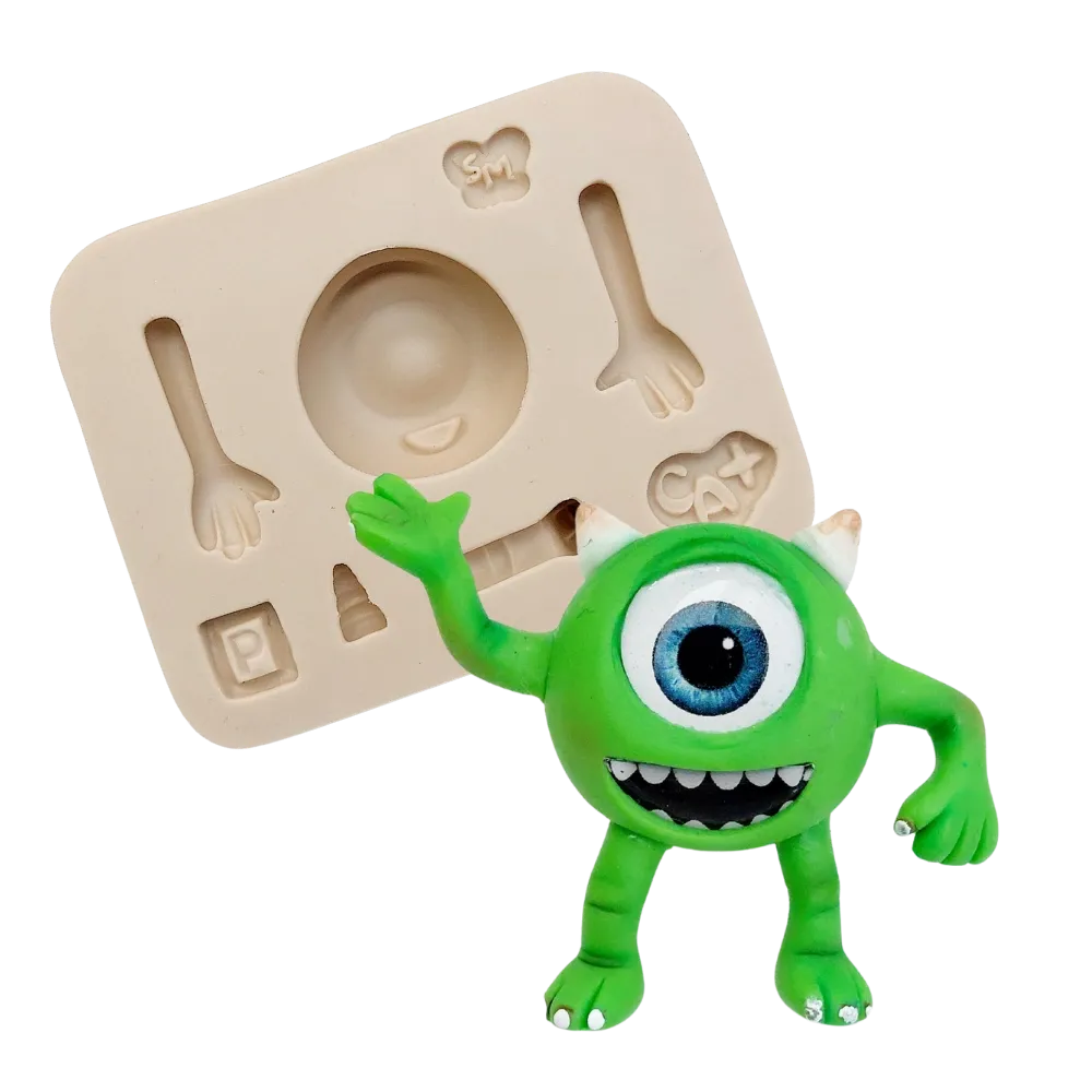 Molde de Silicone Monstro Verde P - cód 1759