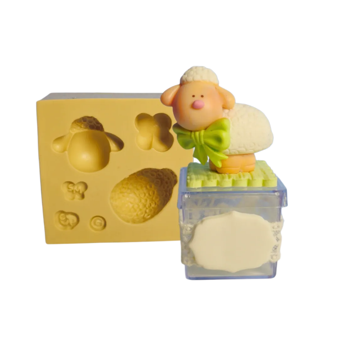 Molde de Silicone Ovelhinha Paixão G - Cód 2247