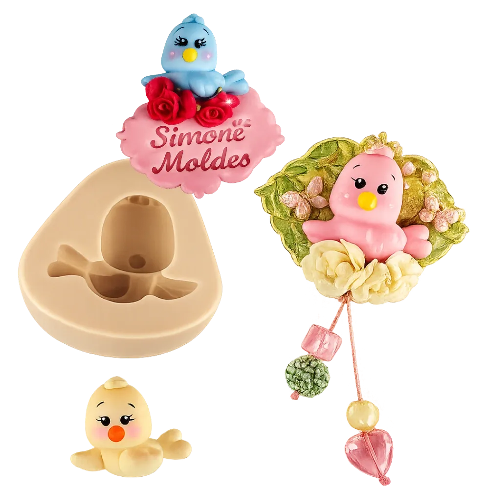 Molde de Silicone Passarinho Doces Momentos modelo 2