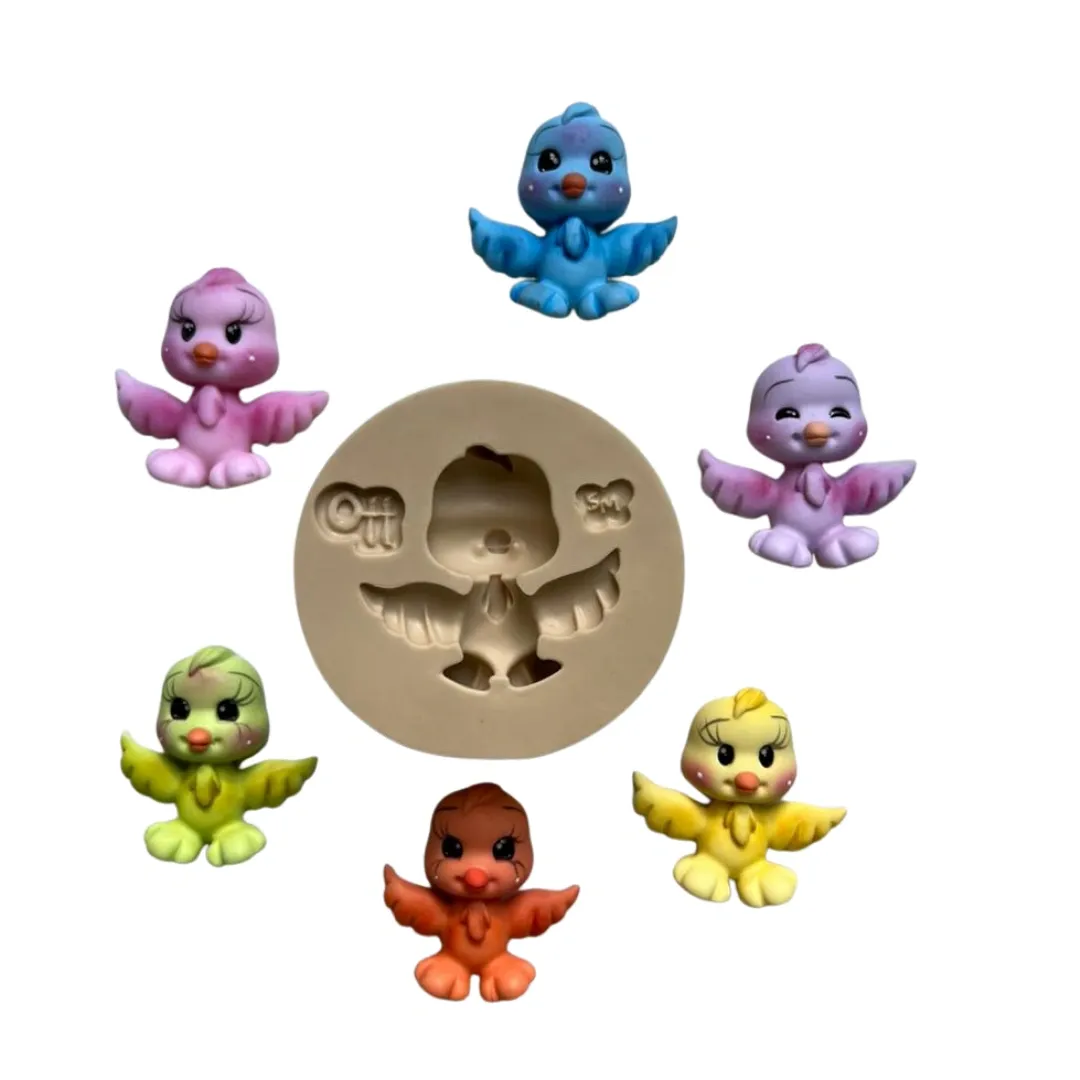 Molde de Silicone Passarinho Sonho Encantado  - Cód 2213