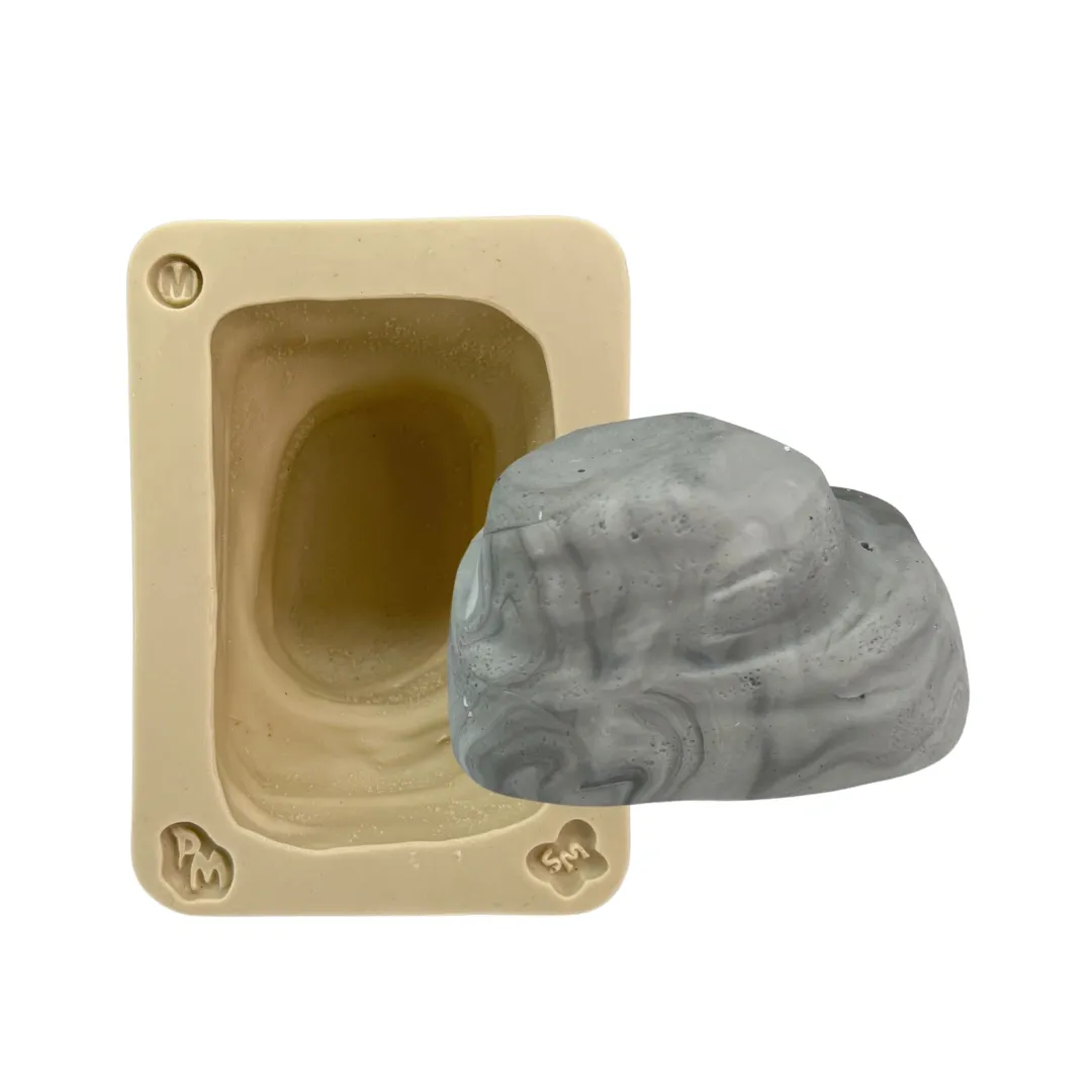 Molde de Silicone Pedra 3D - M Retangular - Cód 2061