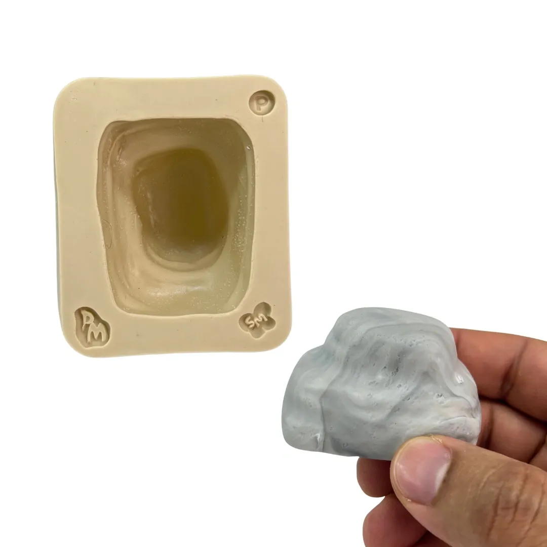 Molde de Silicone Pedra 3D - P Retangular - Cód 2060