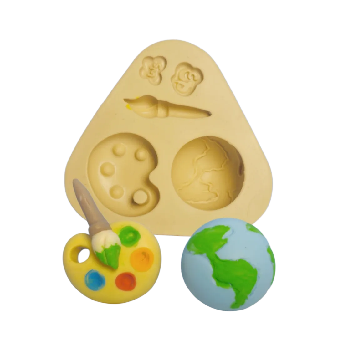 Molde de Silicone Pintando o Mundo Paixão - Cód 2248