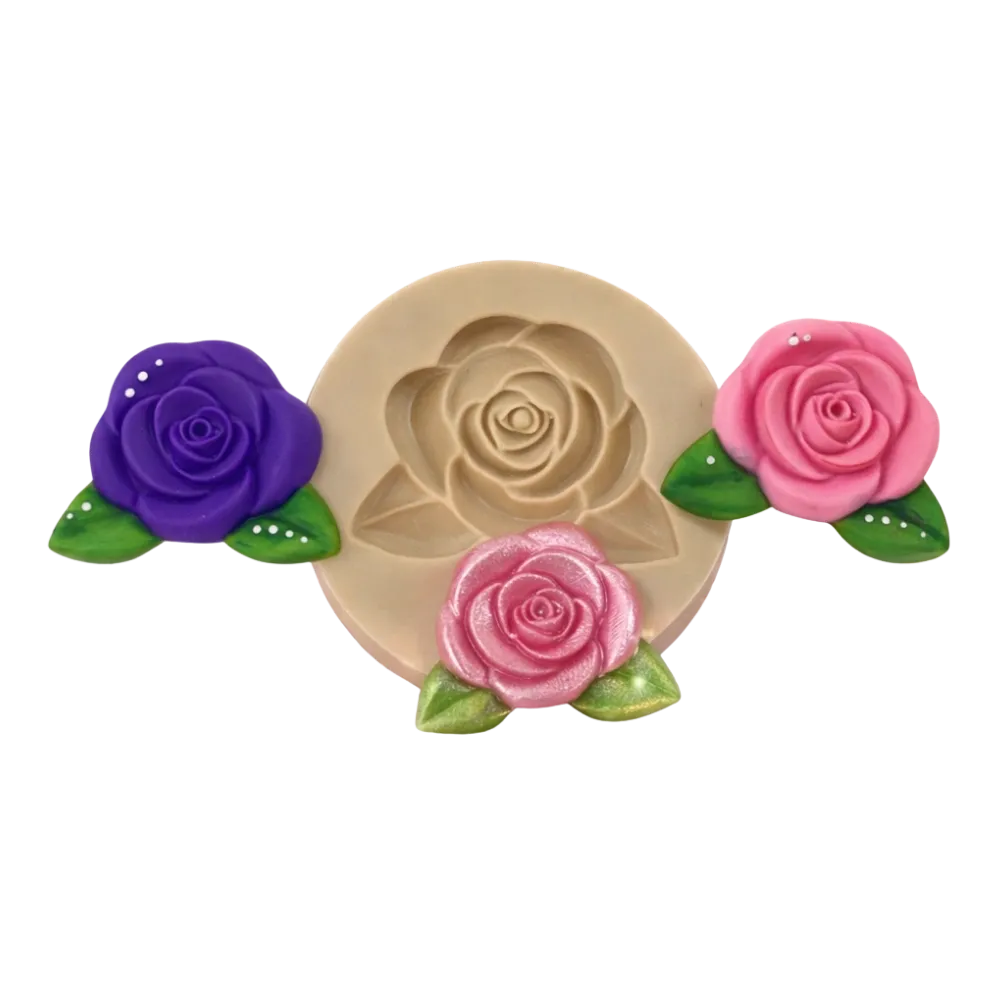 Molde de Silicone Rosa Doce Encanto - Cód 2220
