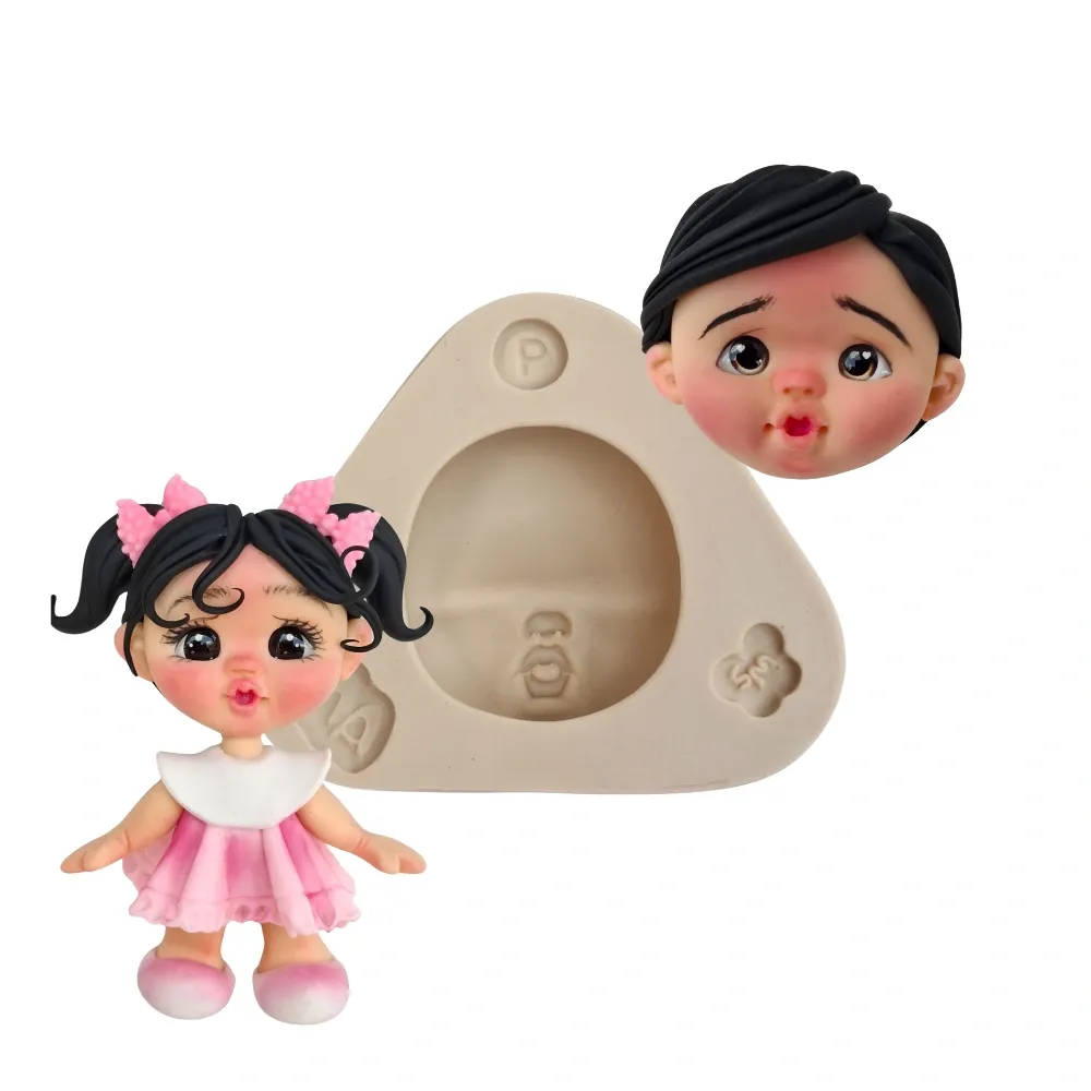 Molde de Silicone Rostinho Expressão Halana P  - Cód 1780