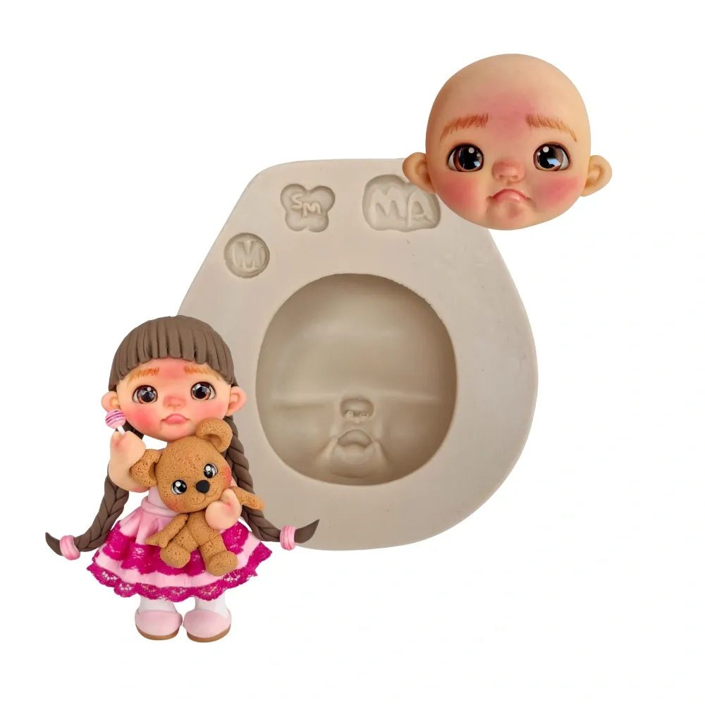 Molde de Silicone Rostinho Expressão Laurinha M  - Cód 1769