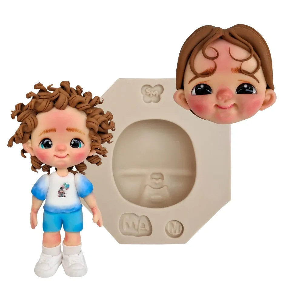 Molde de Silicone Rostinho Expressão Lorena M - Cód 1772